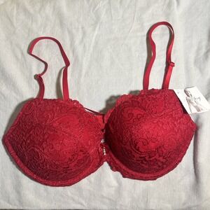 Smart and Sexy 38B Red Signature Lace  Underwire Push Up Bra 85046